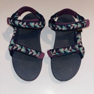 Teva Kids Purple Teal Patterned Strap Sandals